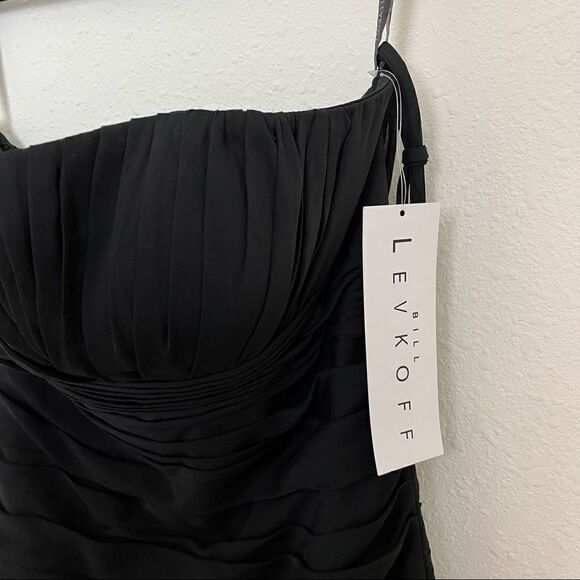 NWT Bill Levkoff Strapless Black Mini Dress - Picture 3 of 7